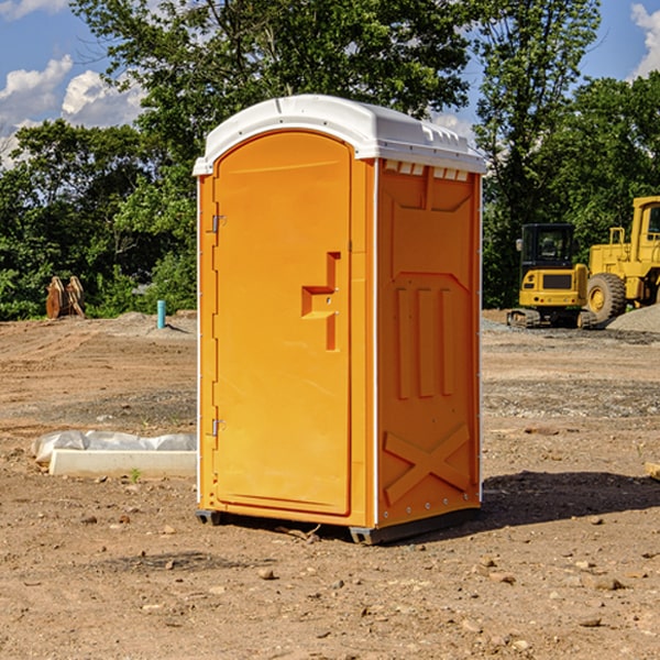 can i customize the exterior of the porta potties with my event logo or branding in Honey Grove